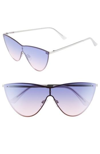 Women's Leith 65mm Futuristic Metal Cateye Sunglasses - Purple Ombre