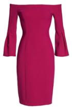 Women's Vince Camuto Off The Shoulder Bell Sleeve Sheath Dress - Pink