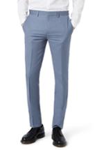 Men's Topman Skinny Fit Crosshatch Trousers X 32 - Blue