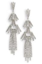 Women's Cristabelle Crystal Stick Fringe Drop Earrings