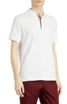 Men's Burberry Hartford Pique Polo - White