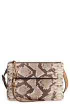 Vince Camuto Gally Leather Crossbody Bag - Beige