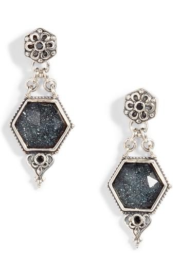 Women's Konstantino Santorini Hematite Octogan Drop Earrings