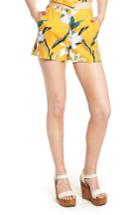 Women's Leith High Waist Linen Blend Shorts, Size - Yellow