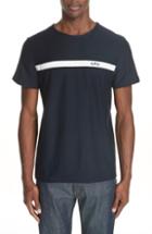 Men's A.p.c. Stripe Logo T-shirt, Size - Blue