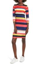 Women's Socialite Rainbow Stripe Rib Knit Dress - Blue
