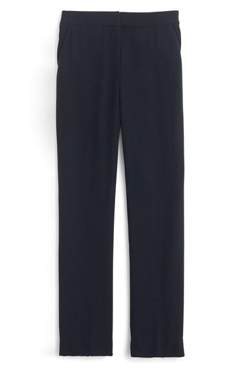 Petite Women's J.crew New Easy Matte Crepe Pants P - Blue