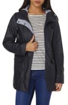 Women's Dorothy Perkins Hooded Rain Jacket Us / 10 Uk - Blue