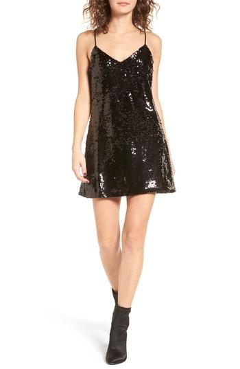 Women's Obey Bigby Sequin Slipdress - Black