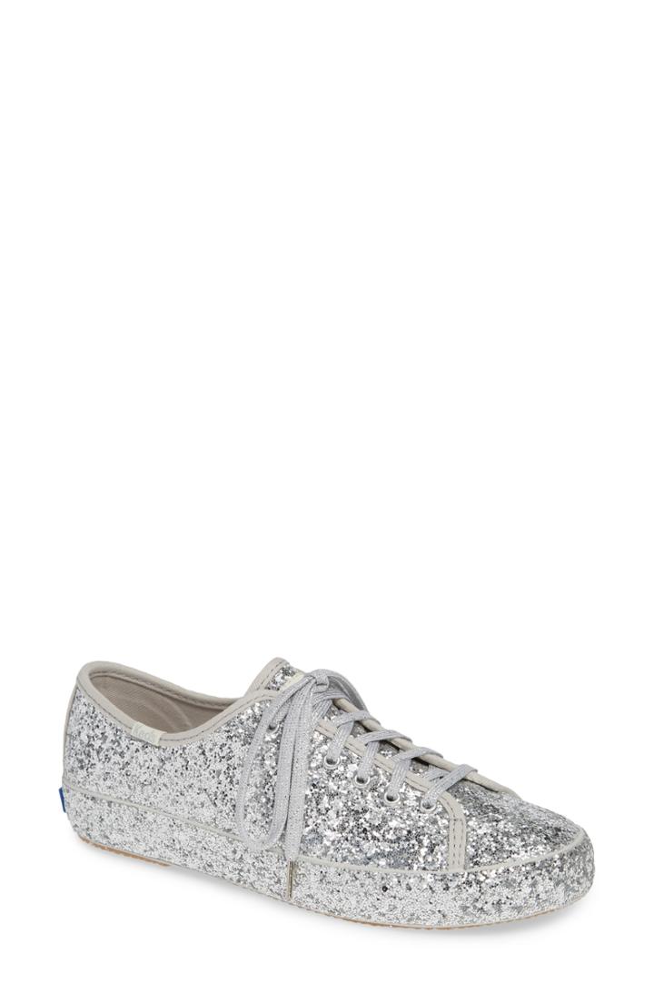 Women's Keds For Kate Spade New York Kickstart Glitter Sneaker .5 M - Blue