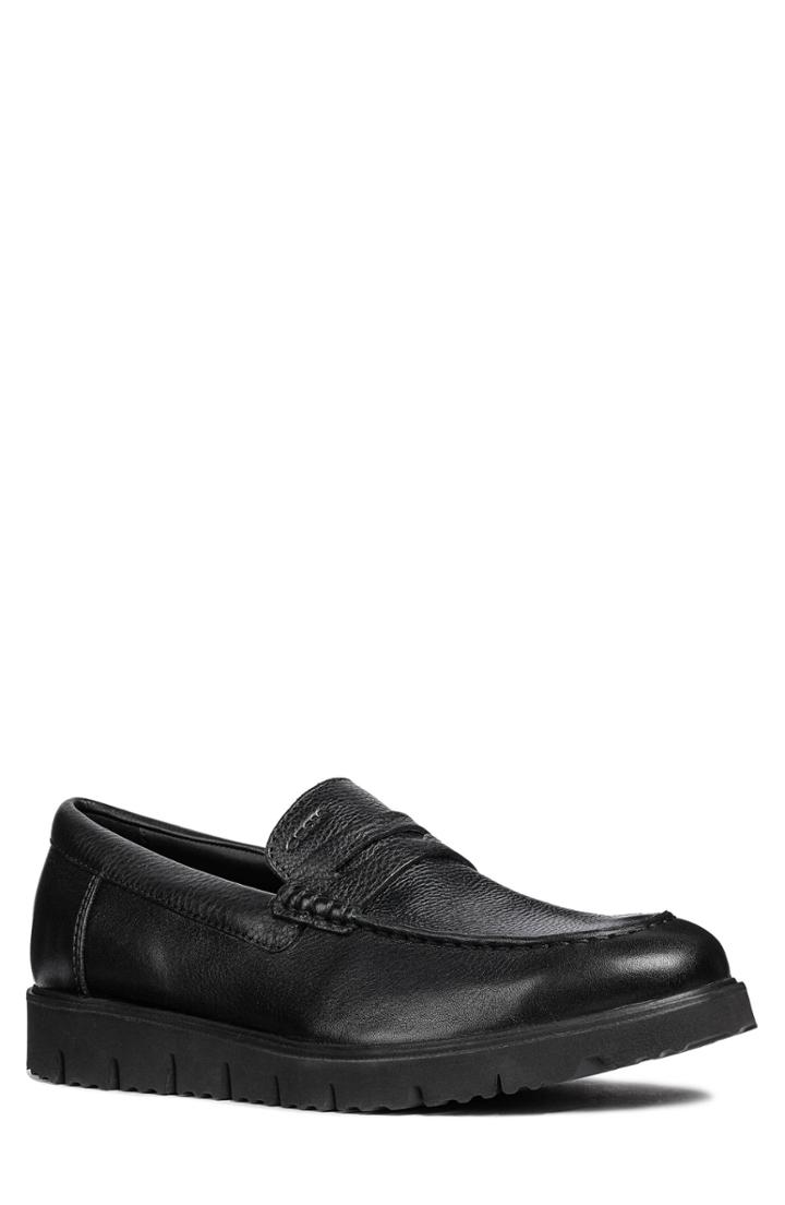 Men's Geox New Pluges 5 Penny Loafer Us / 41eu - Black