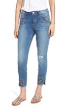 Women's Lucky Brand Ava Embroidered Ankle Skinny Jeans - Blue