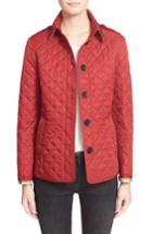 Women's Burberry Ashurst Quilted Jacket, Size - Red