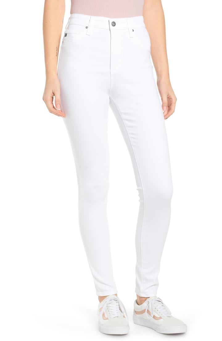 Women's Ag The Mila Super High Waist Ankle Skinny Jeans - White
