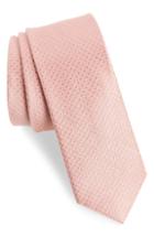 Men's The Tie Bar Spin Dot Silk & Cotton Tie, Size - Pink