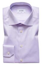 Men's Eton Slim Fit Solid Dress Shirt .5 - Purple