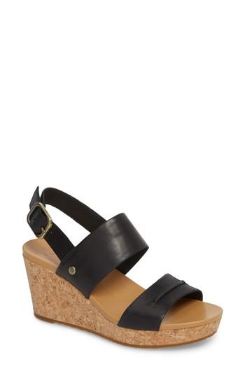 Women's Ugg Elena Ii Platform Wedge Sandal M - Black