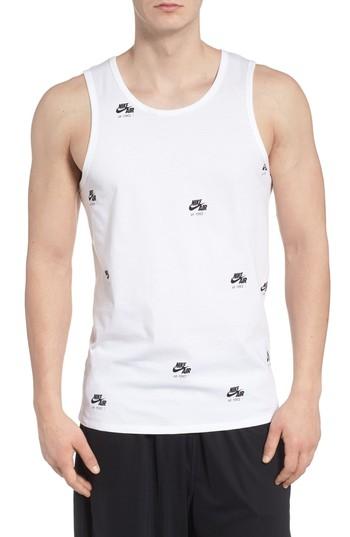 Men's Nike Sportswear Af-1 Print Tank - White