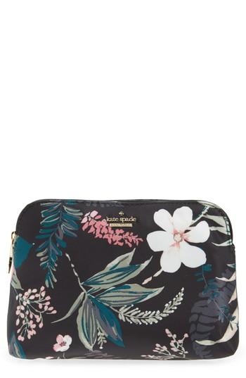 Kate Spade New York Small Classic Briley Nylon Cosmetics Case, Size - Black Multi