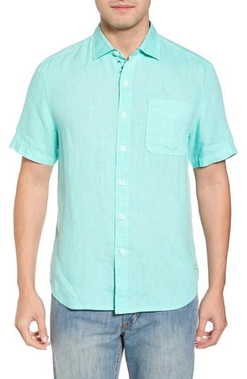 Men's Tommy Bahama Seaspray Breezer Regular Fit Linen Sport Shirt - Green