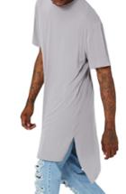 Men's Topman Aaa Collection Longline T-shirt, Size - Grey