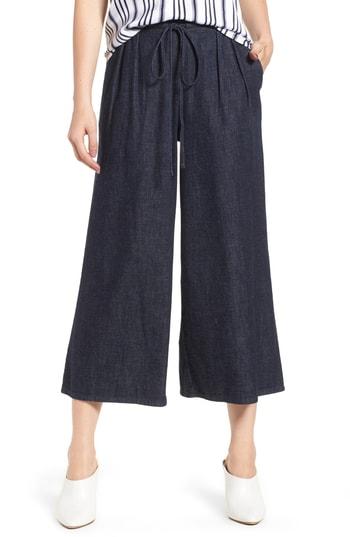Women's Ag Saunter Crop Wide Leg Denim Pants - Blue