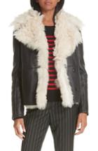 Women's Frame Genuine Shearling Jacket - Black