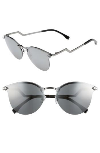 Women's Fendi 60mm Retro Sunglasses - Dark Ruthenium