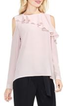 Women's Vince Camuto Ruffle Cold Shoulder Top, Size - Pink