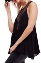 Women's Free People Black Marble Peplum Hem Tank - Black