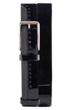 Men's Jared Lang Perforated Leather Belt - Black