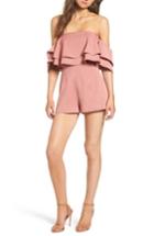 Women's Keepsake The Label No Reason Off The Shoulder Romper - Pink