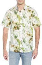 Men's Tommy Bahama Don't Leaf Me Now Regular Fit Tropical Print Sport Shirt - White