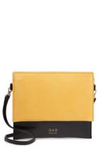 Oad New York Triple Leather & Suede Crossbody Bag - Yellow