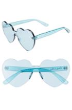 Women's Circus By Sam Edelman 60mm Heart Shield Sunglasses - Blue