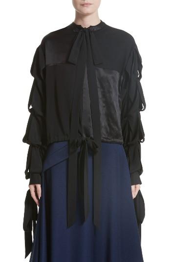 Women's J.w. Anderson Soft Tudor Blouse Us / 8 Uk - Black