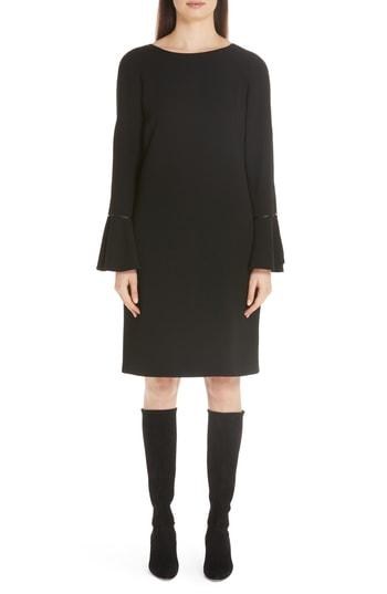 Women's Lafayette 148 New York Jorie Finesse Crepe A-line Shift Dress - Black