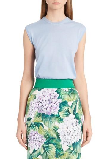 Women's Dolce & Gabbana Cashmere & Silk Shell Us / 44 It - Blue