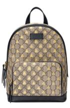 Gucci Bee Gg Supreme Canvas Backpack - Beige
