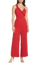 Women's Keepsake The Label Forget You Plunging Sleeveless Jumpsuit - Red