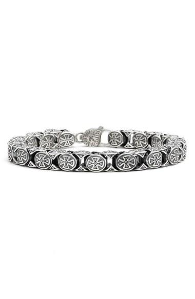 Men's Konstantino 'minos' Large Cross Bracelet