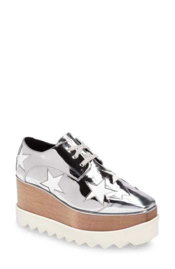Women's Stella Mccartney Platform Oxford Us / 35eu - Metallic