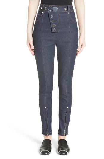 Women's Alexander Wang Snap High Waist Skinny Jeans
