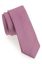 Men's Calibrate Knitex Solid Silk Tie, Size - Pink
