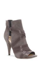 Women's Vince Camuto Achika Belted Peep Toe Bootie .5 M - Grey