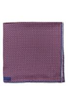 Men's Robert Talbott Geometric Silk Pocket Square, Size - Pink