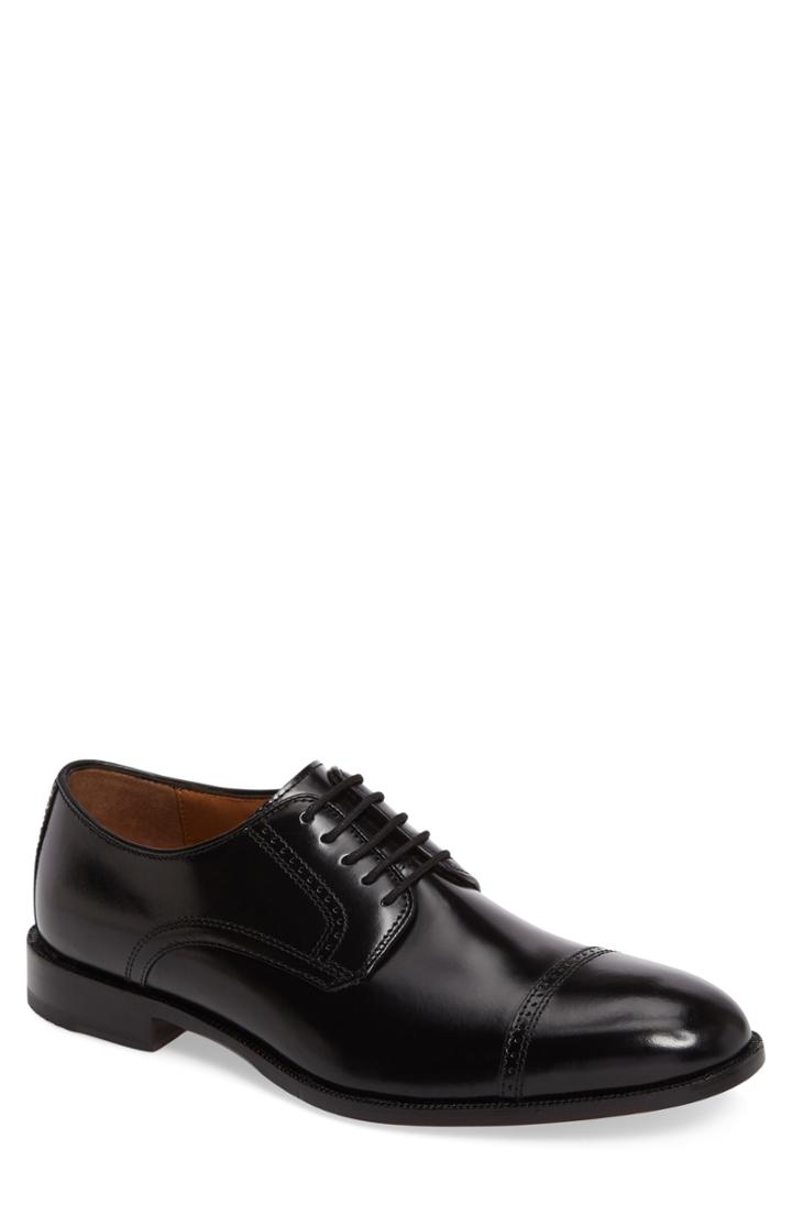 Men's Johnston & Murphy Bradford Cap Toe Derby .5 Ww - Black