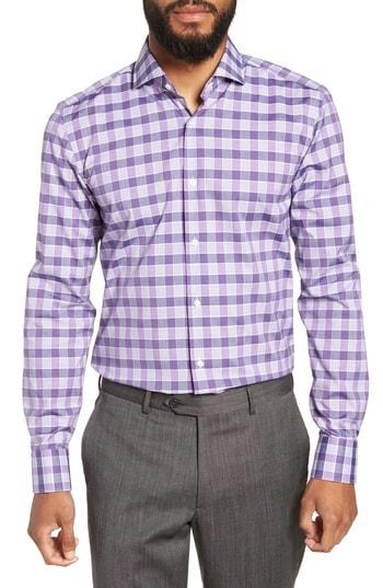 Men's Boss Jason Slim Fit Plaid Dress Shirt - Purple
