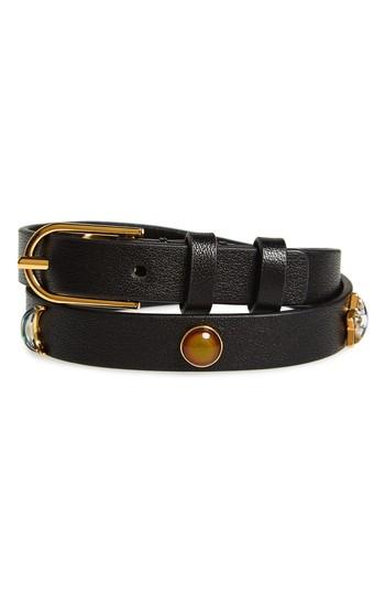 Women's Tory Burch Moonstone Embellished Wrap Bracelet
