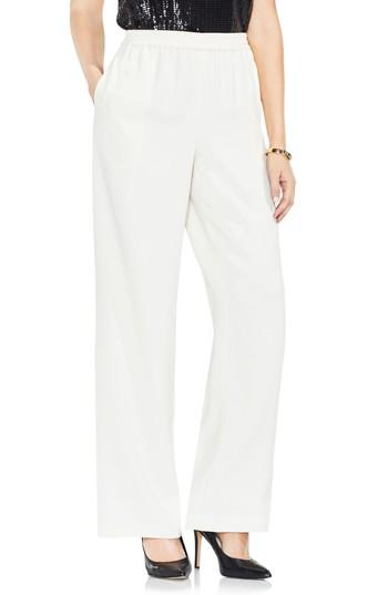 Women's Vince Camuto Wide Leg Crepe Pants - White